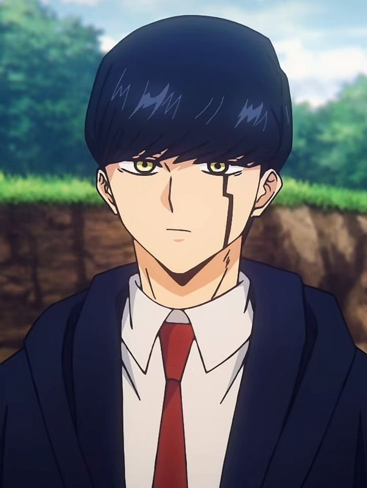 Mash Burnedead - the protagonist who compensates for having no magic with immense physical strength